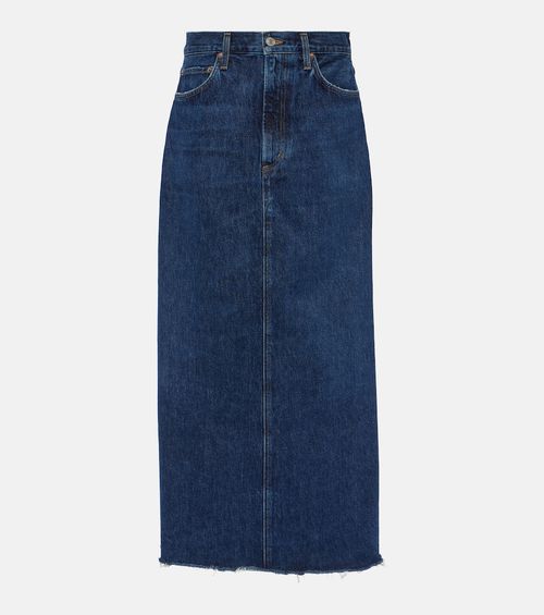 Hilla denim maxi skirt