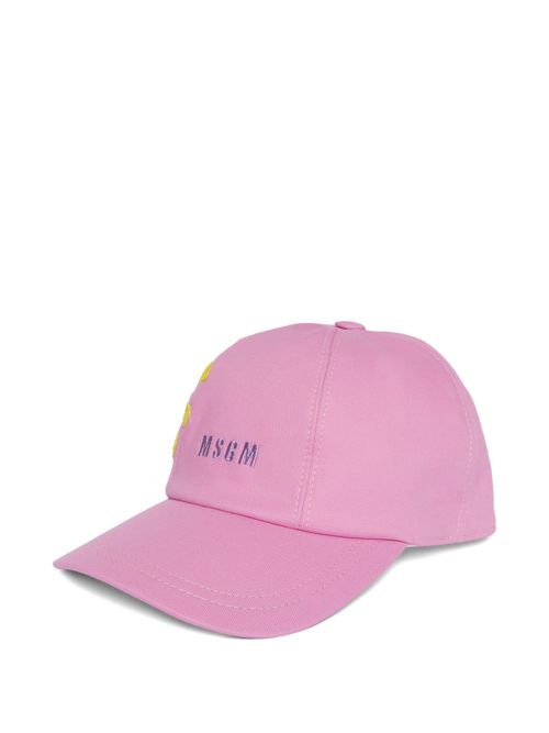 MSGM sun-embroidered cap - Pink