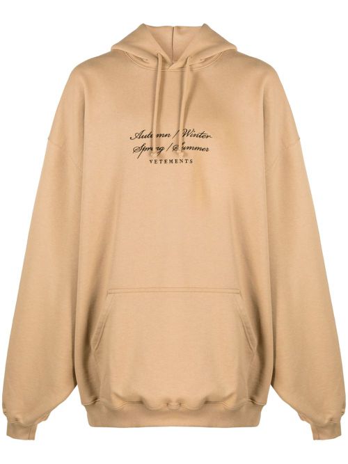 4 Seasons cotton hoodie - Brown