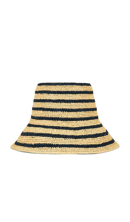Janessa Leone Harbor Bucket Hat in Neutral. L. Also in