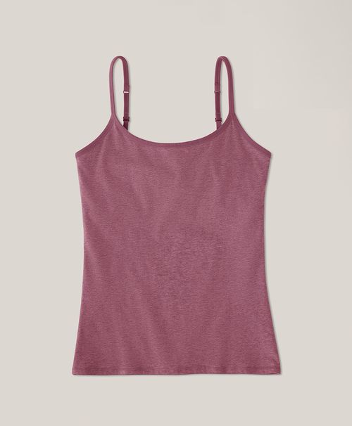 Women's Mauve Heather Everyday Shelf Bra Long Camisole
