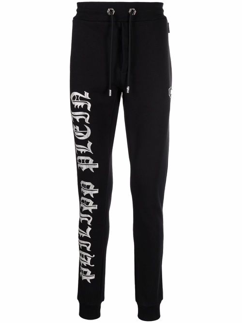 Logo-print jogging trousers - Black