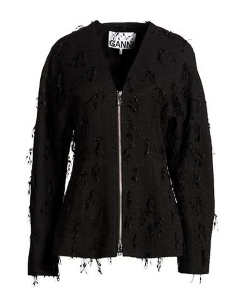 Woman Jacket Black Size 0 Organic cotton, Polyester, Recycled polyester