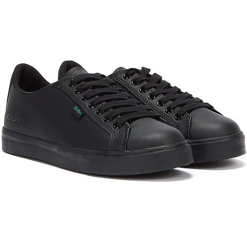Kickers Tovni Lacer Youth Black Leather Trainer