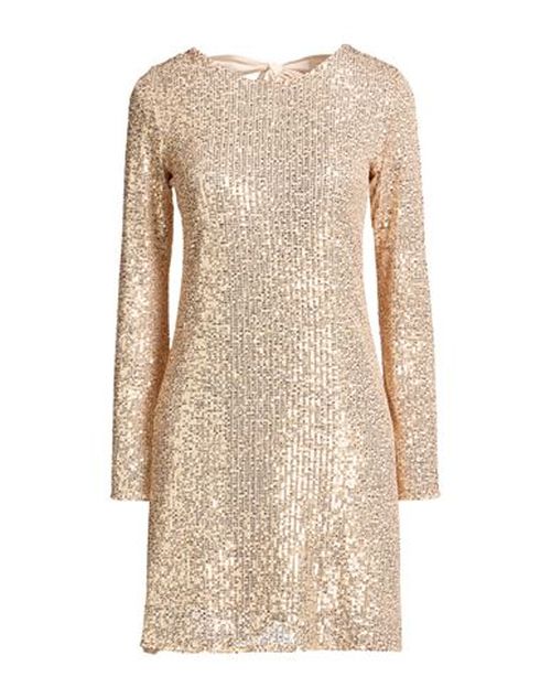 Woman Mini dress Gold Size 10 Polyester, Elastane