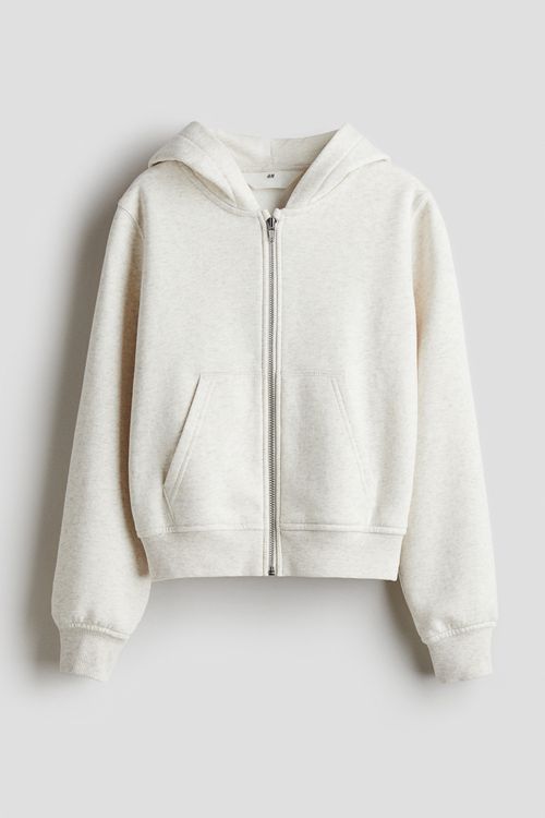 Zip Up Hoodie - Beige