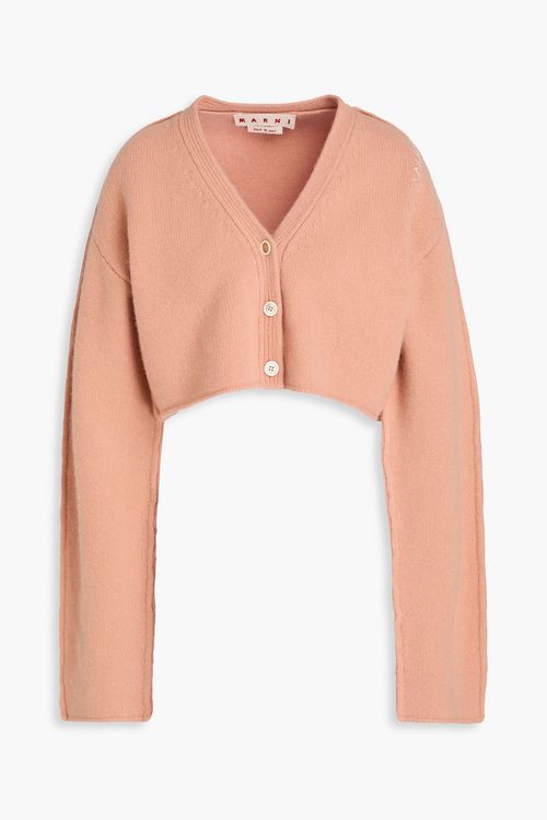 Cropped wool cardigan