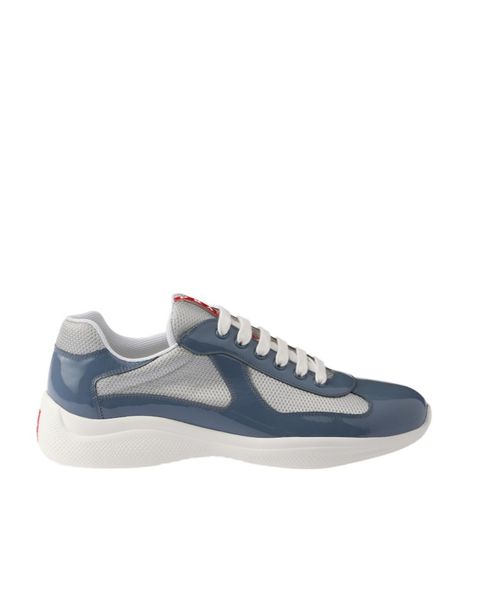 Patent leather and technical fabric Prada America's Cup sneakers
