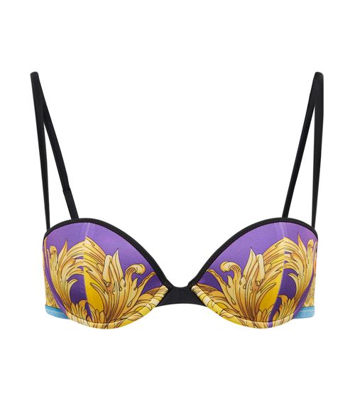 Printed balconette bikini top