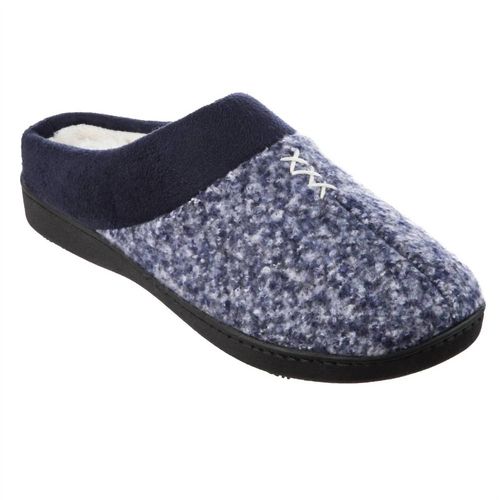Women'S Heathered Knit Jessie Hoodback Slippers In Navy