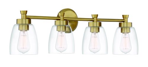Henning 4-Light Bathroom Vanity Light in Satin Bra
