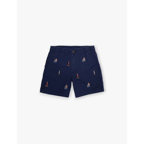 Boys VY Kids Boys' Logo-embroidered Cotton-blend Twill Shorts 3 Years