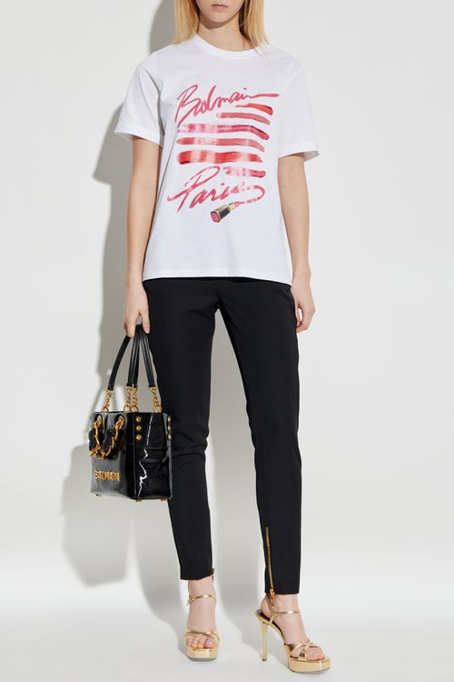 Balmain Trousers With Zippers At The Legs, Women's, Black