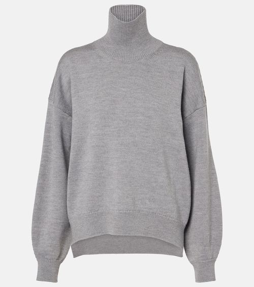 Virgin wool turtleneck sweater