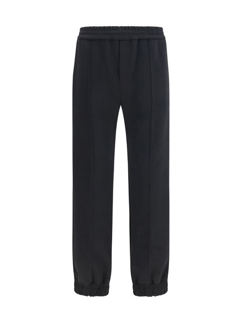 Cotton-blend Joggers — Black