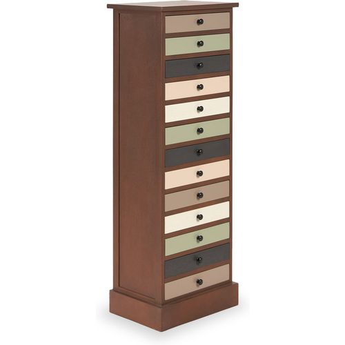 Loft Pine 13 Drawer Tallboy Chest Industrial Style Storage | Roseland