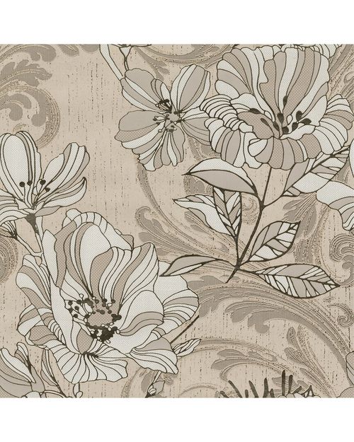 Brewster A-Street Prints Selene Gold Mucha Floral Wallpaper