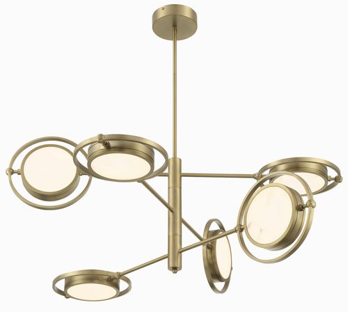 Soft Brass LED Chandelier from the Spectr Collection