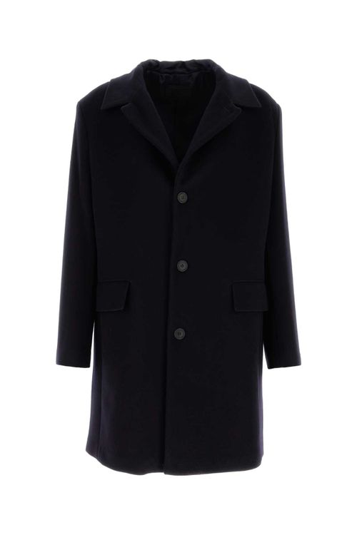 Wool Blend Coat — Navy