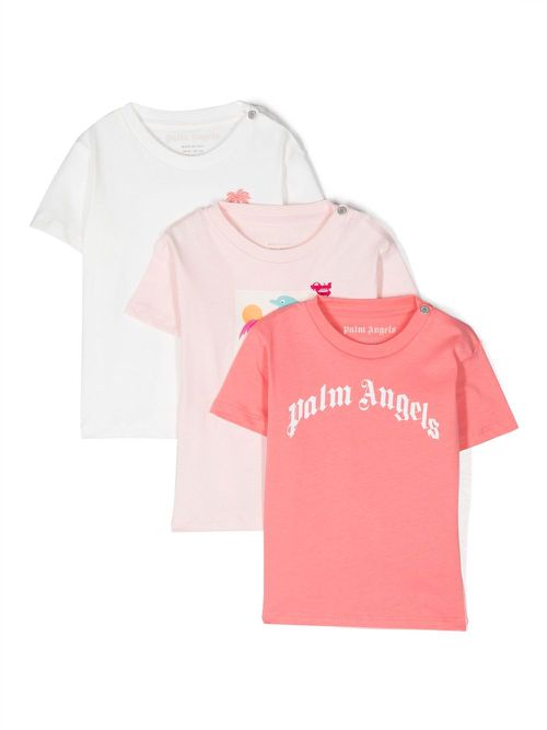 Short-sleeve cotton T-shirt set - Pink