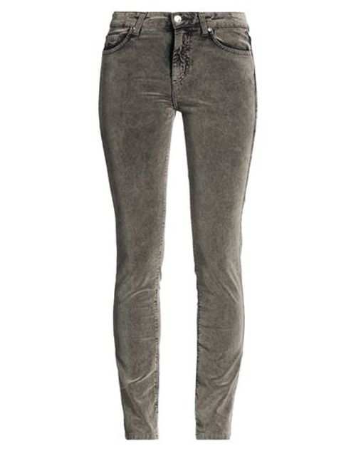Woman Pants Charcoal Size 26 Cotton, Elastane