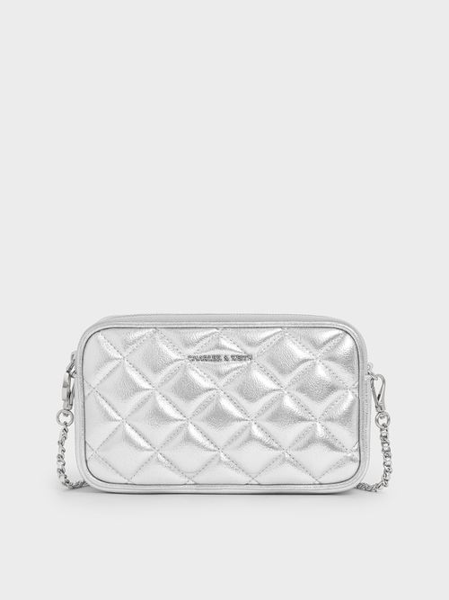 Charles & Keith - Mini Apfra Quilted Crossbody Bag