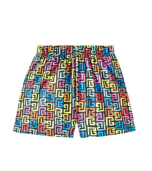 Balmain Kids Printed swim trunks