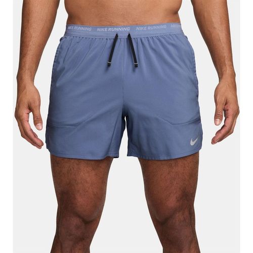 Nike Mens Dri FIT 5 Brief Lined Running Shorts in World Indigo - Blue - Sma