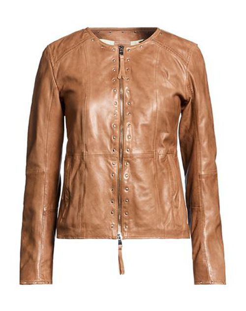 Woman Jacket Tan Size 4 Leather
