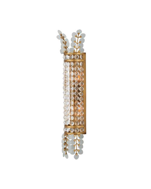 Frosted Clear Brass Wall Sconce from the Bradshaw Collection