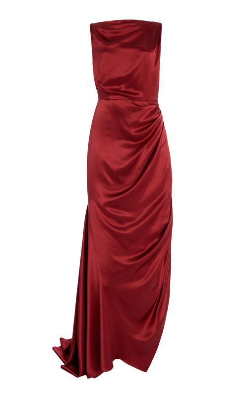 Exclusive Draped Silk Dress