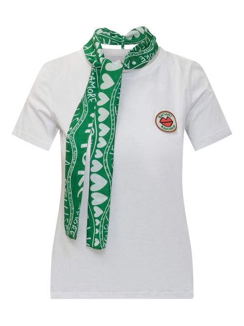 Alessandro enriquez foulard-detail T-shirt - White