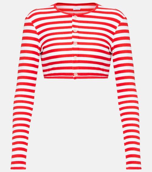 Striped cropped cardigan
