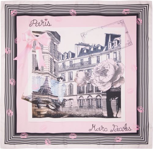 SSENSE Exclusive Pink 'The Paris Silk' City Scarf