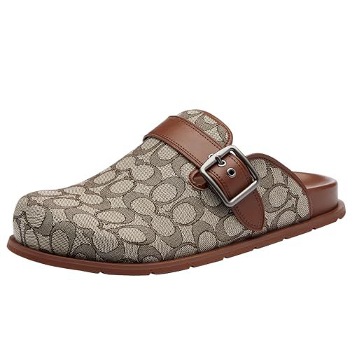 Coach Men's Buckle Clog in Signature Jacquard