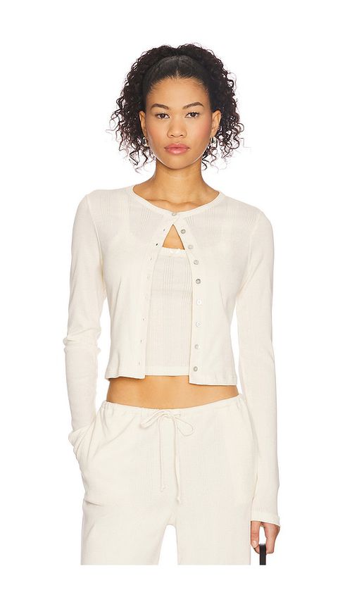 RAT BOI Pointelle Cardigan in Black. - M also in