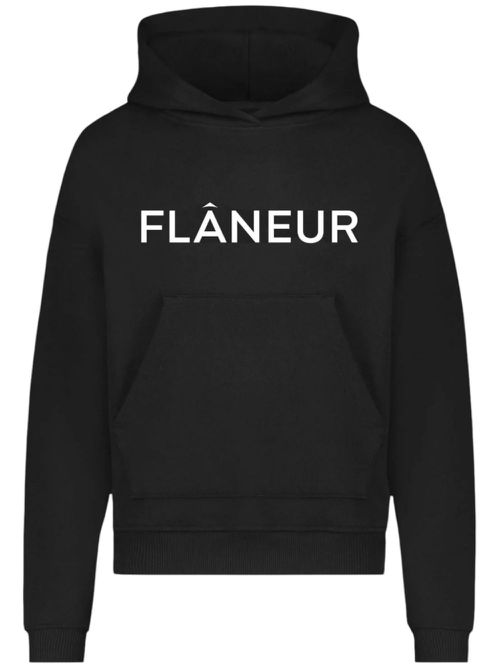 Logo-print hoodie - Black