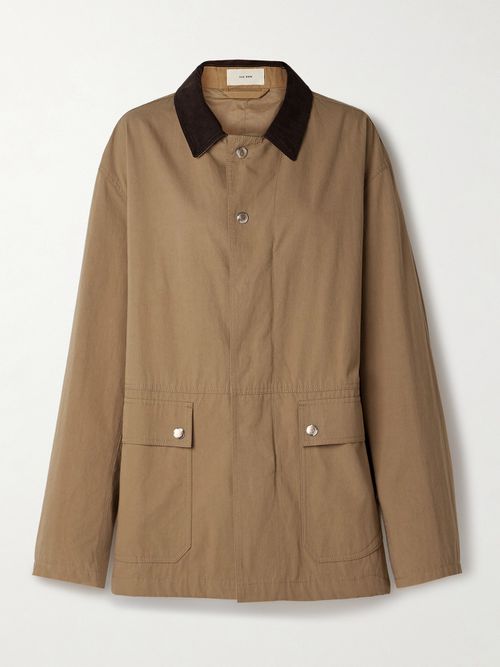 Frank Corduroy-trimmed Cotton-canvas Jacket - Brown