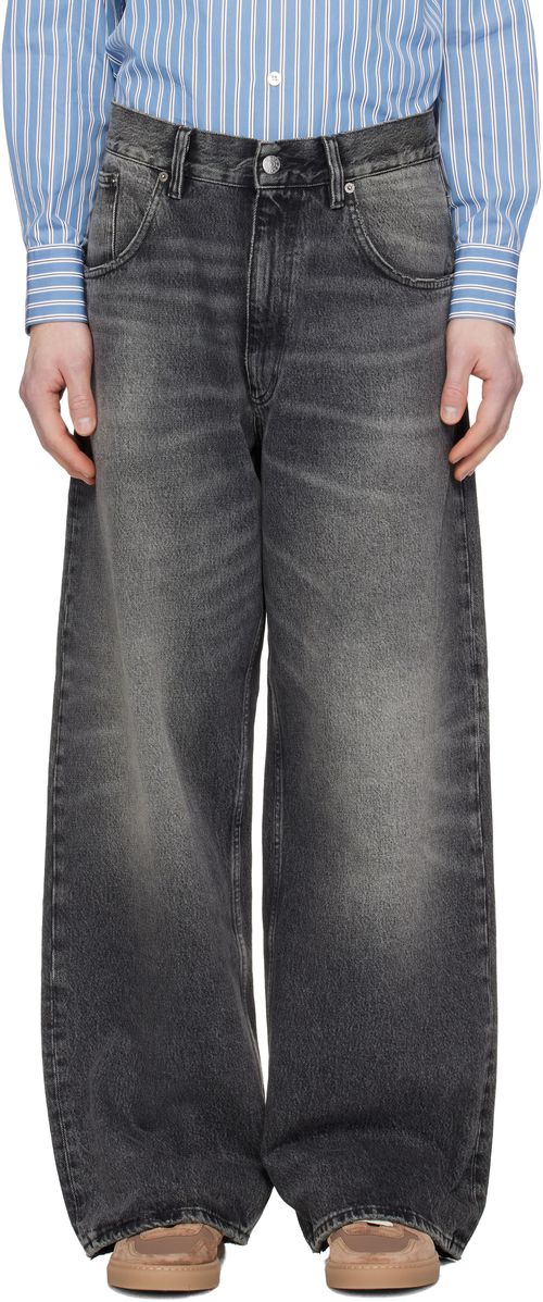 Black Super Wide Jeans