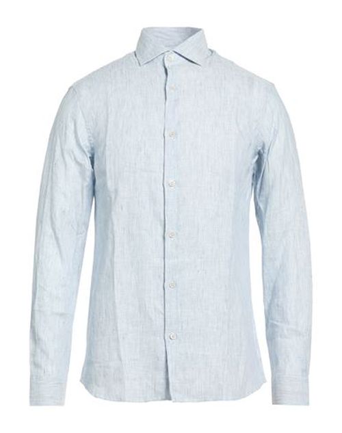 Man Shirt Sky blue Size 38 Linen