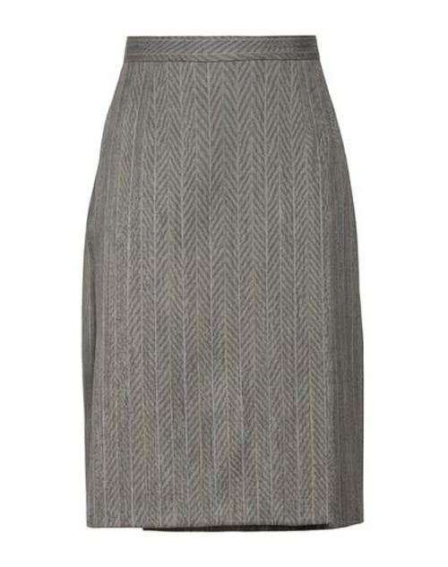 Woman Midi skirt Grey Size 10 Virgin Wool, Silk