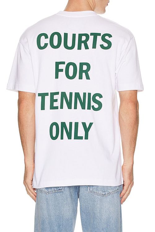 Oyster Tennis Only T-Shirt in White - White. L also in M, S, XL/1X