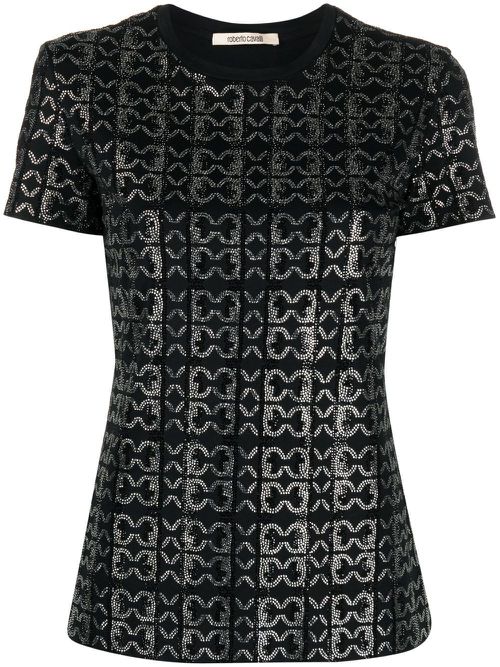Logo-embellished cotton T-shirt - Black