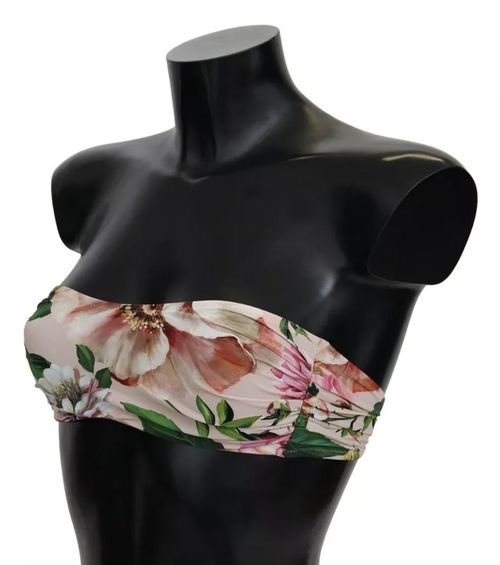 Floral Print Bikini Top — Pink