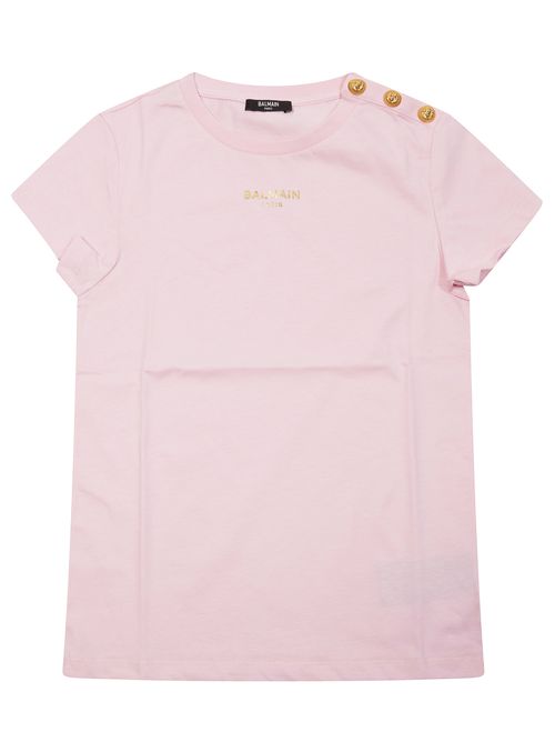 Mini Logo T-Shirt with Gold Buttons