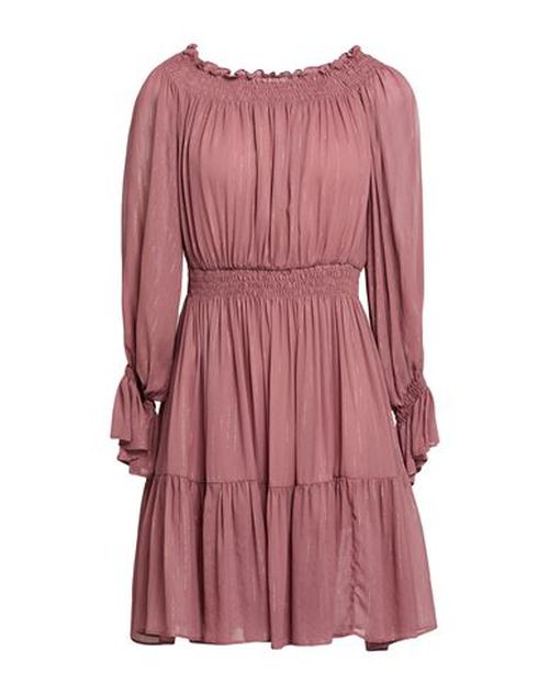Woman Mini dress Antique rose Size 6 Viscose, Metal
