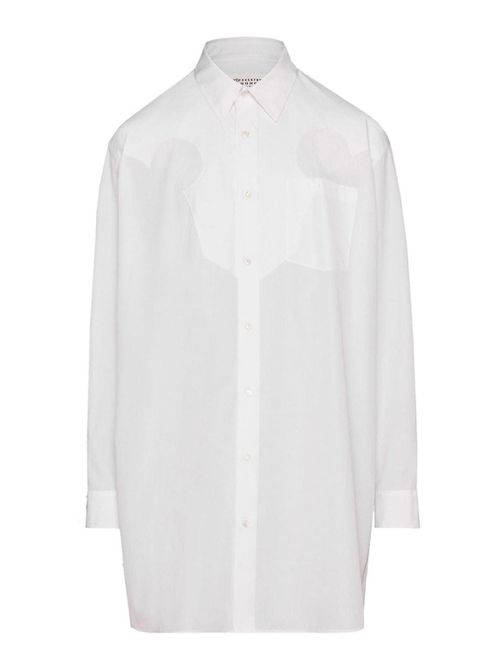Cotton-poplin mini shirtdress