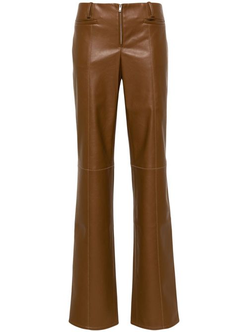 Cida faux-leather trousers - Brown