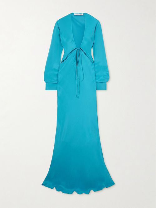 Triquetra Cutout Silk-satin Maxi Dress