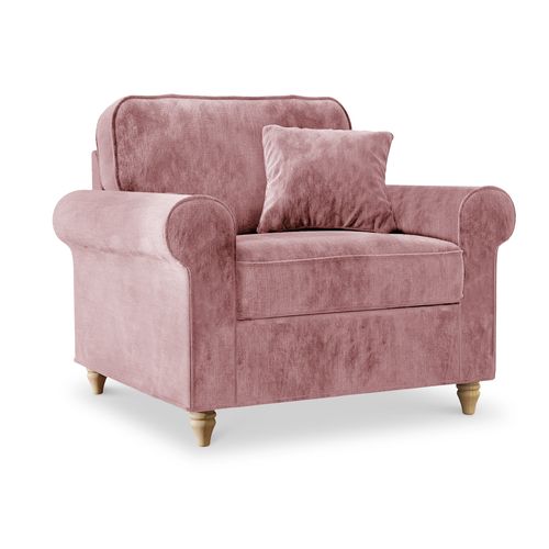 Archie Armchair | 9 Stylish Colours | Express Delivery | Roseland / Blush Chenille